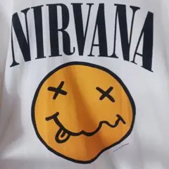 NIRVANA スマイルプリント ロングスリーブTシャツ