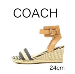 美品❤COACH コーチ エスパドリーユ 24cmサンダル ウェッジソール 箱 2026年最新】コーチエスパドリーユの人気アイテム - メルカリ
