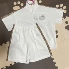 【新品】キティちゃん　50周年　ヒョウ柄　ジャージ　セットアップ　ホワイトのサムネイル