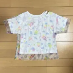 着3mezzopianoメゾピアノアイシーソーダポップチュール半袖Tシャツ110