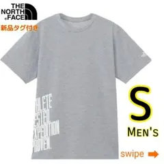 ノースフェイス グレー S メッセージT 半袖Tシャツ