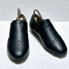 美品✨ALL DAY Walk スニーカースリッポン23.0黒 ウィングチップ