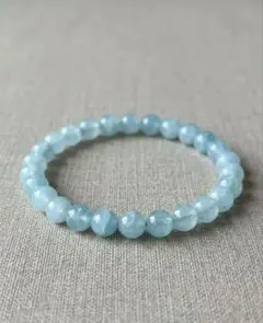 調和 癒し アクアマリン8mm 天然石ブレスレット - メルカリ