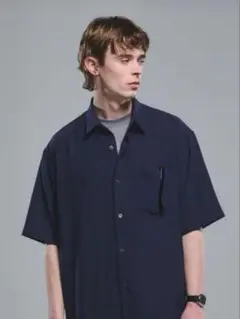 GreenLabel ワッシャーポプリン ボックス　シルエット 半袖シャツのサムネイル