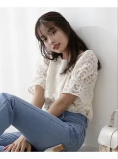 オーガンフラワーブラウス PROPORTION BODY DRESSING