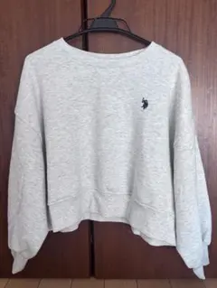 POLO Ralph Laurenグレー トレーナー M ワンポイント刺繍ロゴ