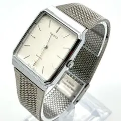 カシオ 腕時計 アナログ 電池交換済 昭和 ヴィンテージ レトロ スクエア 3針