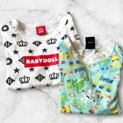 BABYDOLL トイストーリー 長袖Tシャツ 2枚セット 保育園 幼稚園