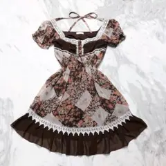 リズリサ LIZLISA 花柄 ノースリーブ フリル ミニワンピース レア 貴重