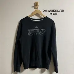 【00’s】QUIKSILVER クルーネックスウェット ブラック M