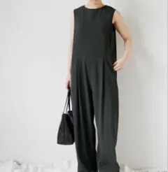 美品】 Plage BAREサロペット ブラック プラージュ オールインワン