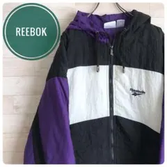 Reebok リーボック ☆ 刺繍ロゴ フルジップ ナイロンジャケット