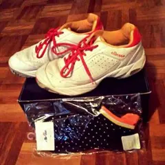 新品ソックス付★24.0★ellesseエレッセ★テニスシューズセット