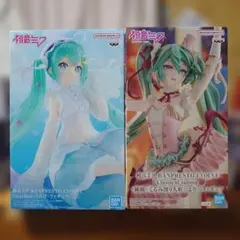 Re:ゼロ エミリア 初音ミク BANPRESTO フィギュア 2種セット 新品