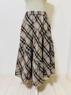美品⭐️axes femme アクシーズ チェック柄ロングスカート クラロリ