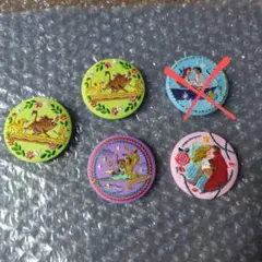 ディズニープリンセス刺繍ピンバッチ5個セット