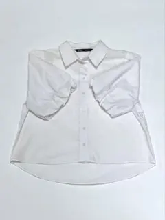 ZARA バルーンスリーブ ホワイトシャツ 【即購入可】