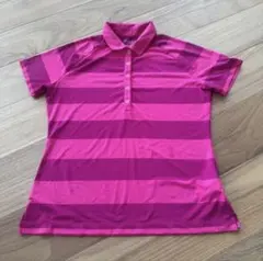 NIKE GOLF Dri-FIT ポロシャツ ピンク ボーダー XLのサムネイル
