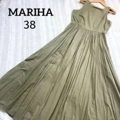 【未使用級】 マリハ 夏のレディのドレス ロング ワンピース モカブラウン 未使用級】 マリハ 夏のレディのドレス ロング ワンピース モカ