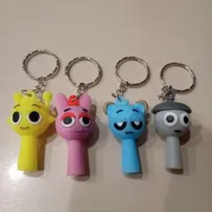 最終値下げ!　スプランキー　カラフルキャラクターキーホルダーセット