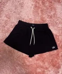 GAP黒 コットンショートパンツ ドローストリング