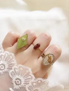 金木犀×かすみ草　ドライフラワーリング　3つセット