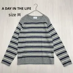 ◆ A DAY IN THE LIFE ウール ボーダー ニット プルオーバーのサムネイル
