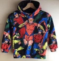 スーパーマンプリント フード付きパーカー　7Y
