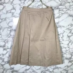 Spick&Span　（40）　プリーツフレアスカート　ベージュ