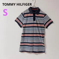 【TOMMY HILFIGER】 スリムフィット ポロシャツ　ボーダー　 S