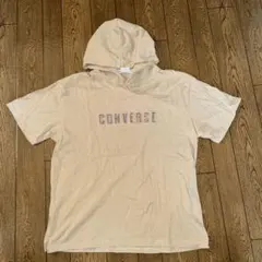 CONVERSE フード付きTシャツ ベージュ半袖