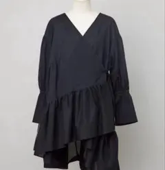 Rosarymoon カシュクールミニワンピース ブラックのサムネイル