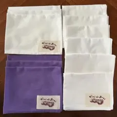 テーブル ナプキン ホワイト白6枚 ランチョンマット白3枚と紫3枚