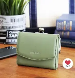 ニコアンド オリジナルロゴがま口ミニ財布