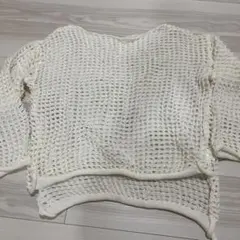 SHEIN 透かし編みホワイトニット Sサイズ