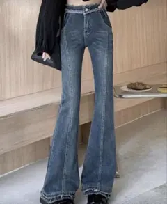 ダークウォッシュ フレアデニム