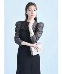 アプワイザーリッシェ　ドット　シースルー　ベア　ワンピース　オケージョンドレス