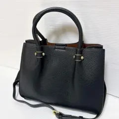 新品　黒ハンドバッグ ショルダー付き 合皮 卒園式 入学　フォーマル　2way
