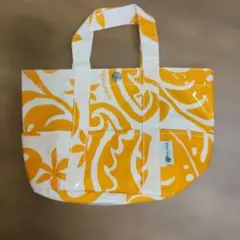 Mau Loa 花柄ミニトートバッグ オレンジ/ホワイト、新品