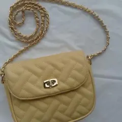 GRLグレイルパステルイエローキルティング ショルダーバッグ新品未使用美品