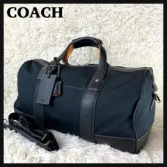 綺麗✨COACHコーチ ボストンバッグ レザー ナイロン ショルダー 希少