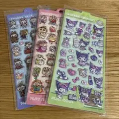 ぷっくりシール　まとめ売り　ラブブ　クロミ　しんちゃん