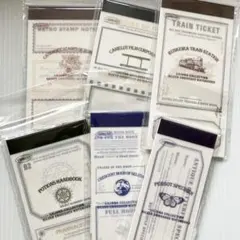 【85】メモ 素材紙 6種 紙もの 海外 コラージュ レトロ まとめ売り