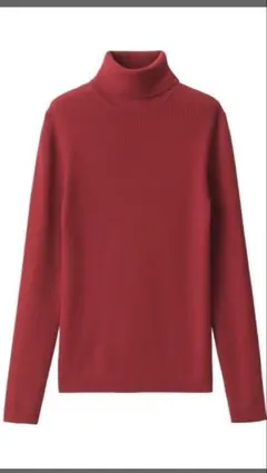 無印　洗えるウールハイゲージリブタートル