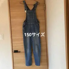 デニムオーバーオール フロントポケット付き