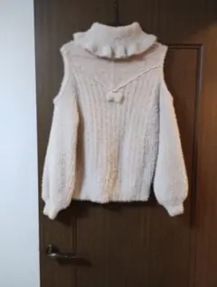 本日限定値下げ★LIZ LISA☆肩出しくすみピンクフワフワ可愛いタートル