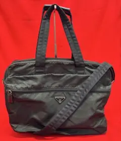 正規 PRADA プラダ　2way ビジネス　バッグ　ボストン　通勤　旅行　黒