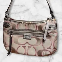 COACH ショルダーバッグ ベージュ/ピンク
