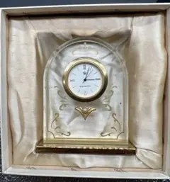 【動作OK/未使用】ミキモト 置き時計 クォーツ パール付 MIKIMOTO 箱のサムネイル