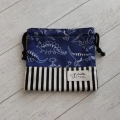 【再販♡】コップ袋S☆恐竜×ストライプ